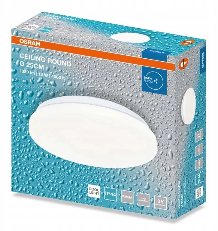 <rslit>Lubinis šviestuvas VTAC Plafon LED Ceiling Round 12W 1320lm 4000K 840 IP44 4099854647277</rslit>