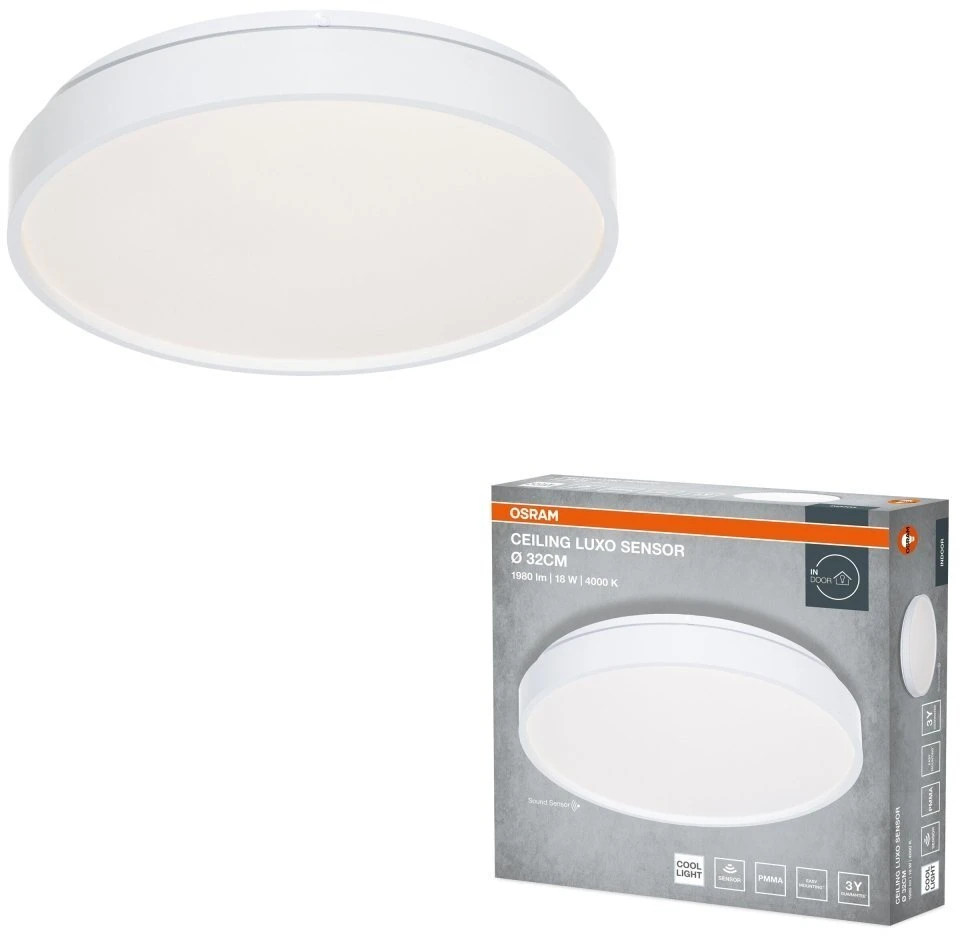 VTAC lubinis šviestuvas LED lubinis šviestuvas Luxo Sen 18W 1980lm 4000K 840 IP20 WT baltas