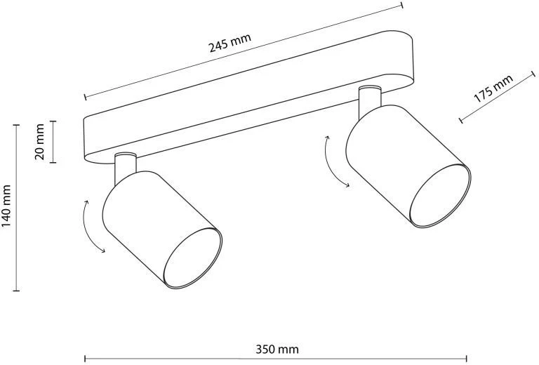 Lubinis šviestuvas TK Lighting LIVIA Rožinis 10233 TK Lighting prožektorius