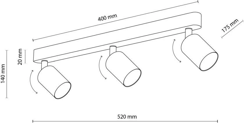 Lubinis šviestuvas TK Lighting LIVIA Rožinis 10234 prožektorius TK Lighting
