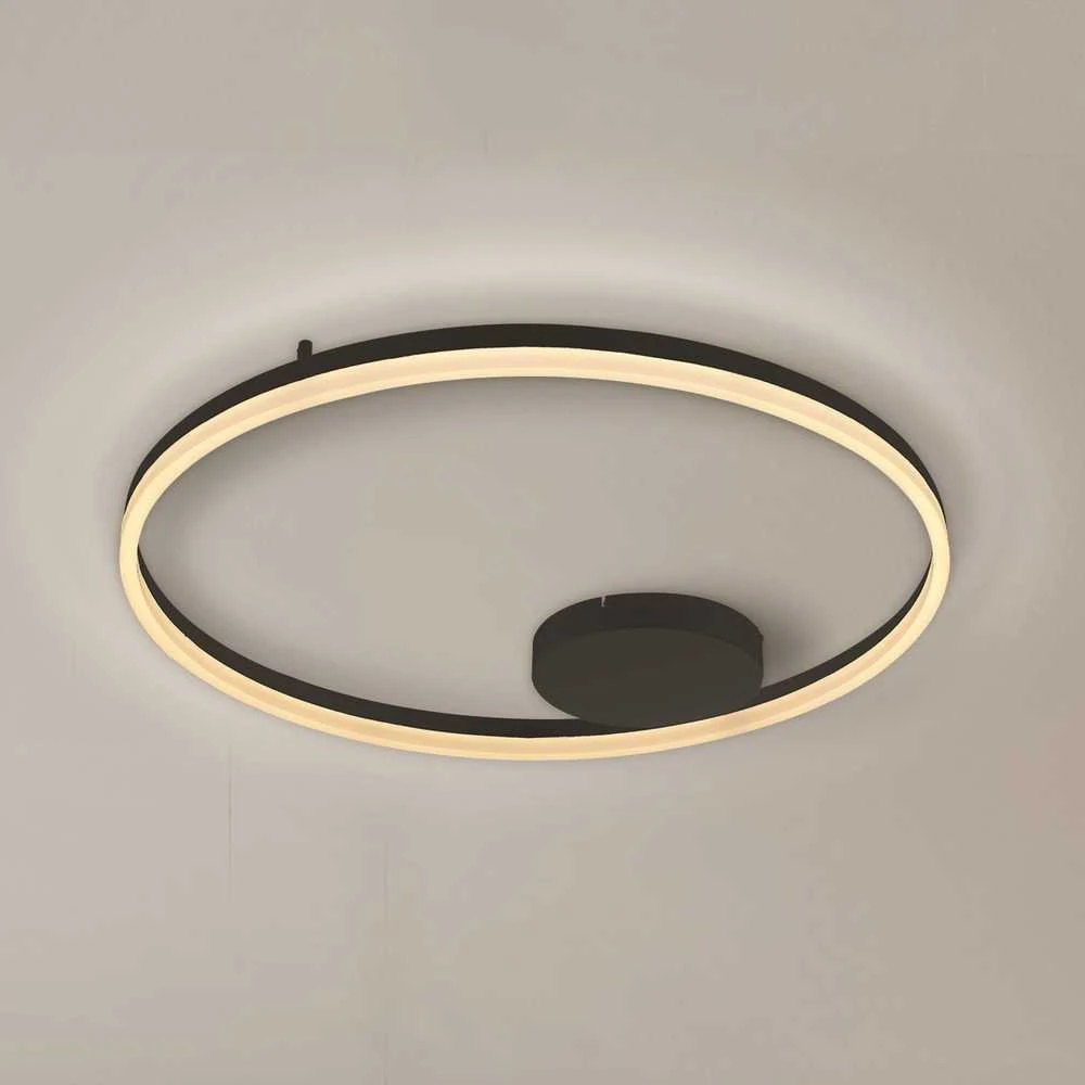Azzardo lubinis šviestuvas Halo AZ5345 LED 60W žiedinis nuotolinio valdymo pultelis juodas
