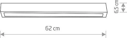 Lubinis šviestuvas Nowodvorski 11W LED linijinis paviršinis šviestuvas STRAIGHT CEILING, T8, juodu korpusu, 3000K