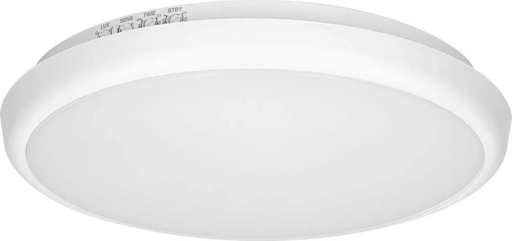 Orno CERS LED 16W, lubinis šviestuvas su mikrobangų judesio jutikliu, 1300lm, IP65, 4000K, pieniškas polikarbonatas, baltas, reguliuojamo ryškumo