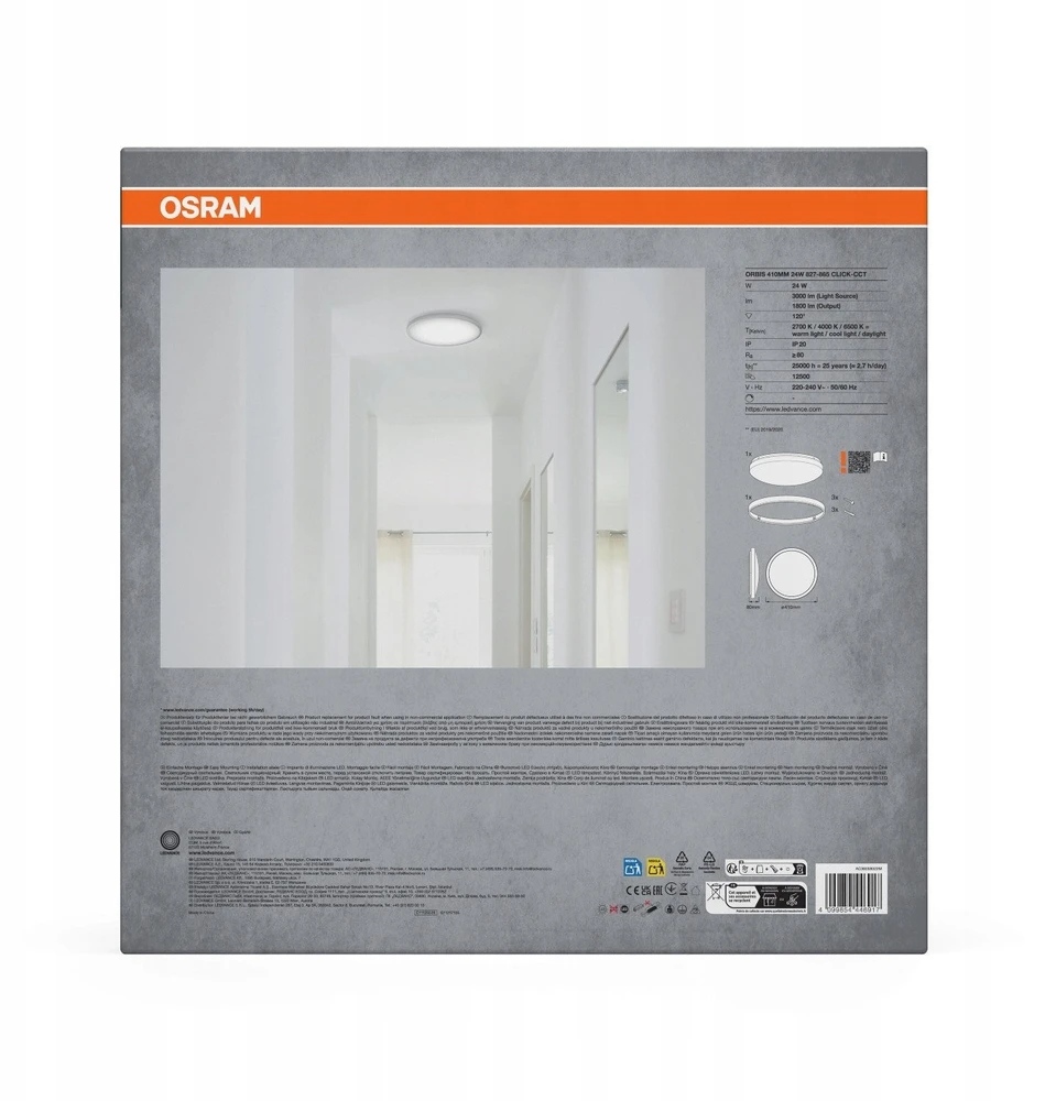 Lubinis šviestuvas Šviestuvas lubų Osram Orbis , 24 W, LED, 2700 - 6500 °K