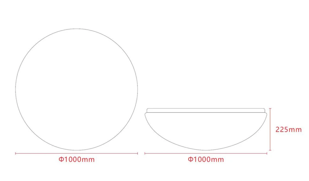 Standartinis LED lubinis šviestuvas PLAFOND HOOD CMLED-322A-90W 100CM