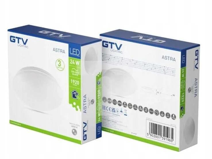 GTV lubinis šviestuvas Lubinis šviestuvas su mikrobangų judesio jutikliu ASTI-D13 LED 13W GTV 1100lm 4000K AC220-240V IP44 O254mm pritemdyta balta LD-ASTID13-NW-00