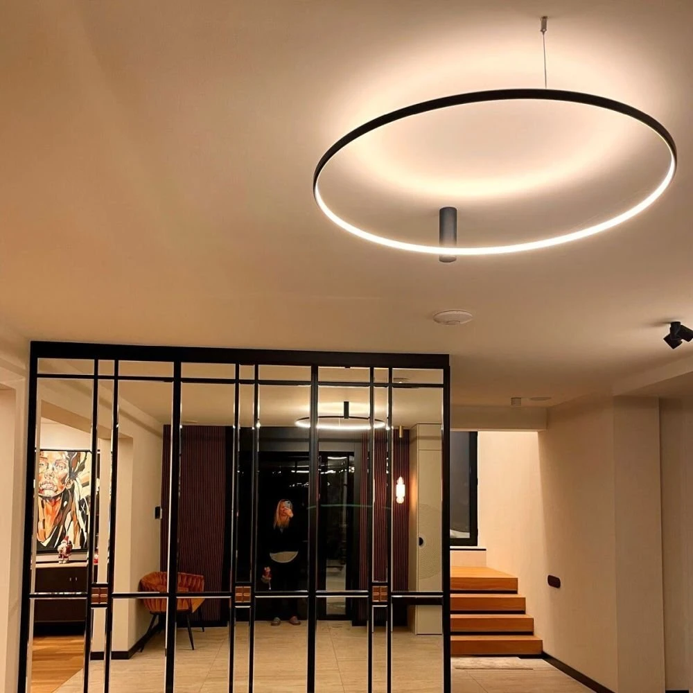 Lubinis šviestuvas Šviestuvas lubinis Light Prestige LED RING 50W juoda CCT