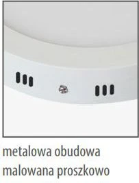 Bemko 18W LED paviršinė panelė TALAR SLR, balta, 4000K