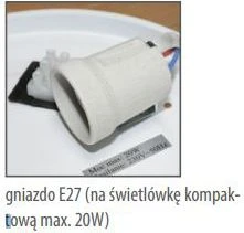 Lubinis šviestuvas Bemko Plafonas TOFIR PHS, 2xE27, aliuminio sp., IP40