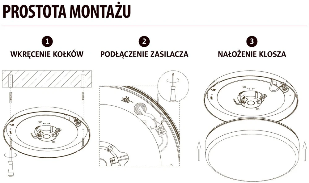 Lubinis šviestuvas Plastrol Lubos žibintas KEL Sun 1x9W LED (W-97626)