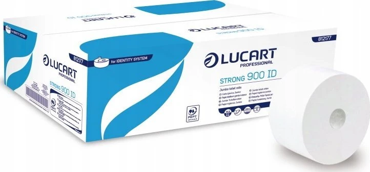 Lucart Lucart Strong 900 ID - tualetinis popierius, 2 sluoksniai, 202 m, celiuliozė - 12 ritinių