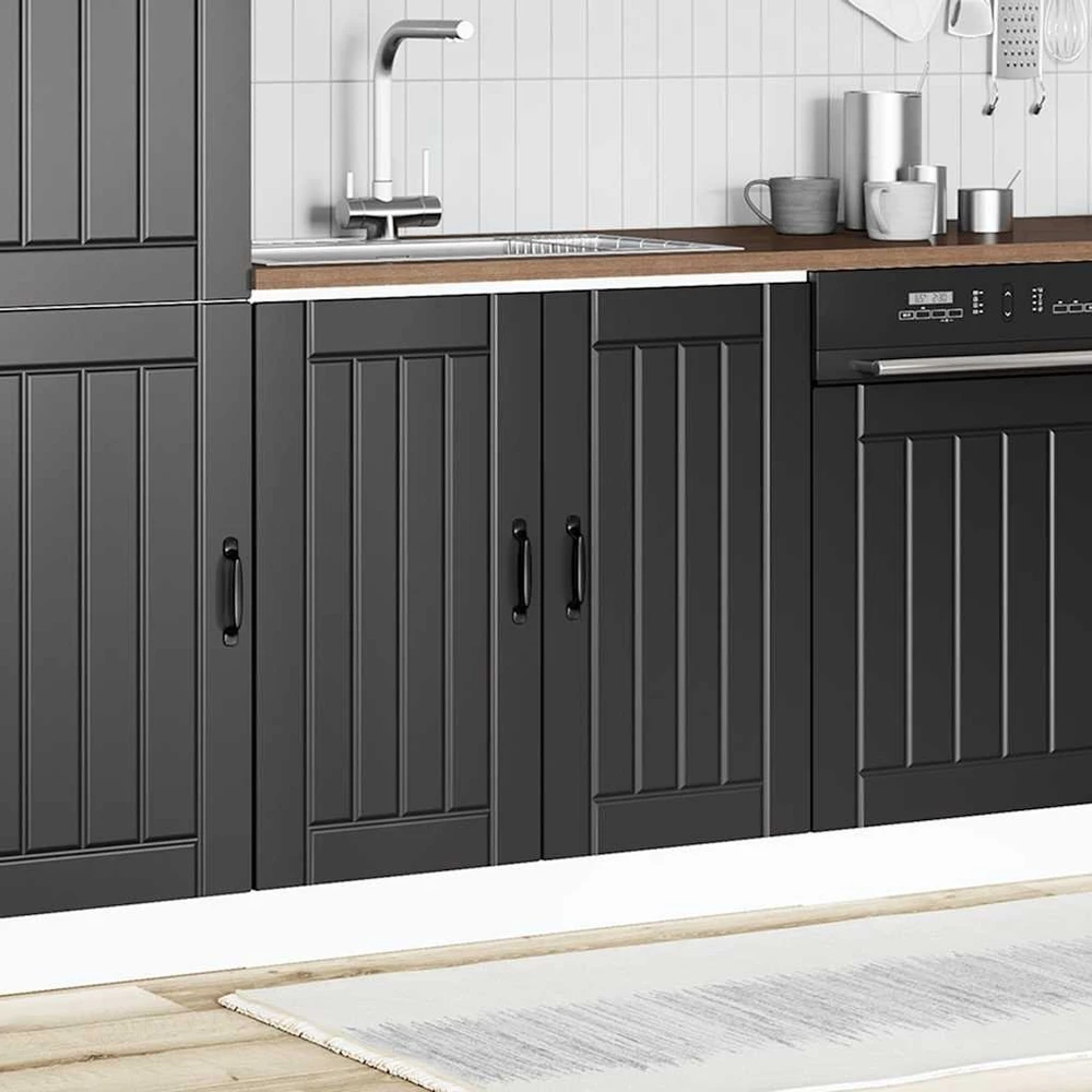 kriauklės pagrindo spintelė "Lucca" Juodas Engineered Wood