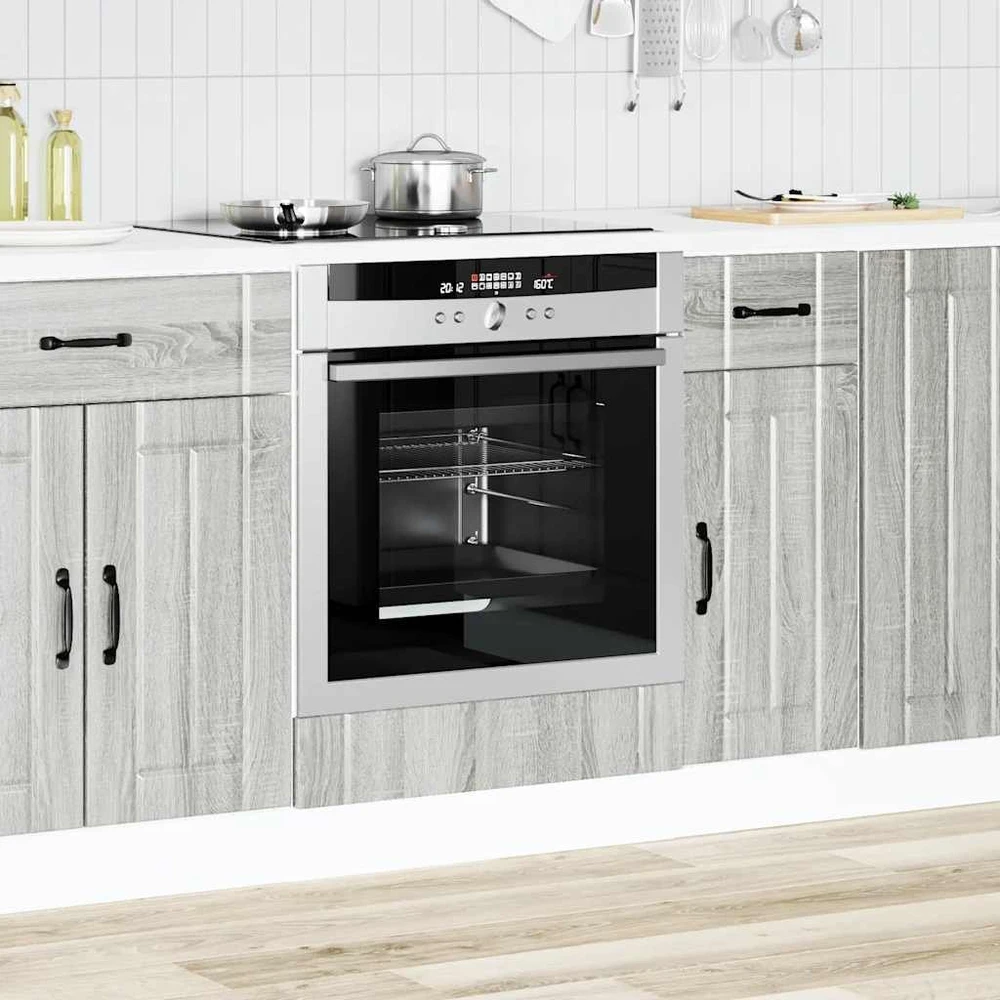 Orkaitės spintelė "Lucca" Pilka Sonoma Engineered Wood
