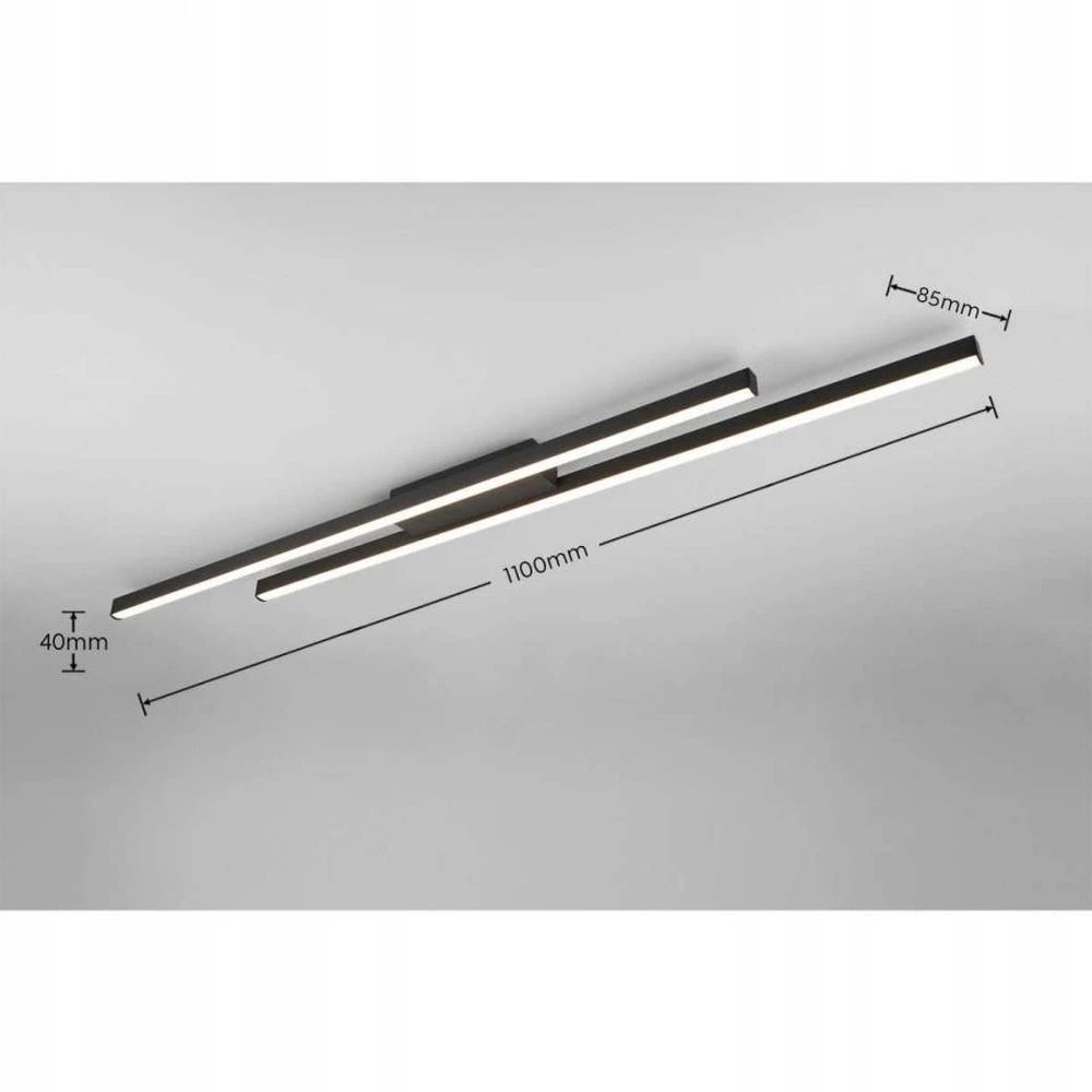 Lubinis šviestuvas REALITY Lampa sufitowa Lucide Trio Odio R67882132 plafon lampa sufitowa 1x22W LED 3000K 2500 lm juoda