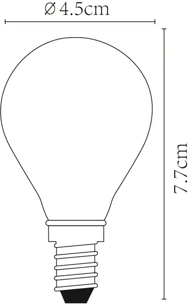 Lucide LED lemputė 49022/04/60 Lucide E14 4W 2700K 360lm permatoma