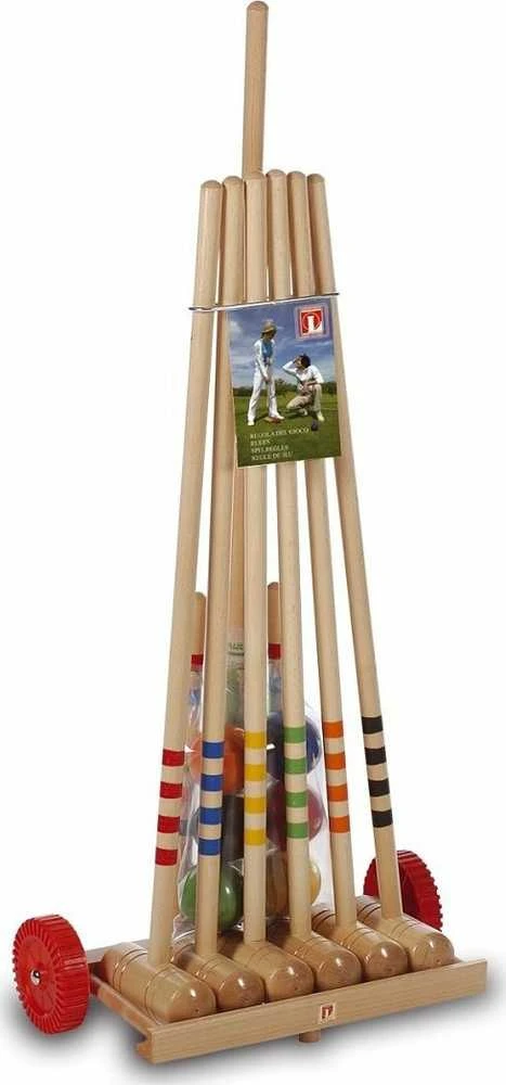 Lucio Londero Rinkinys for Croquet LONDERO su medinis vežimėlis 6 asmenims