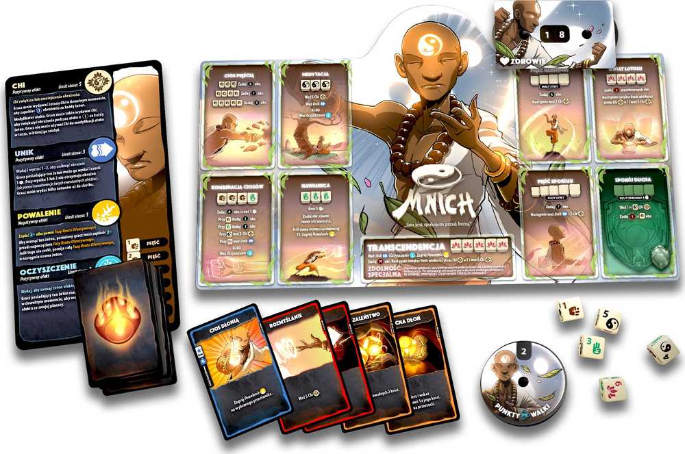 Lucky Duck Games „Lucky Duck Dice Throne“: 2 susidūrimas – vienuolis prieš Paladiną