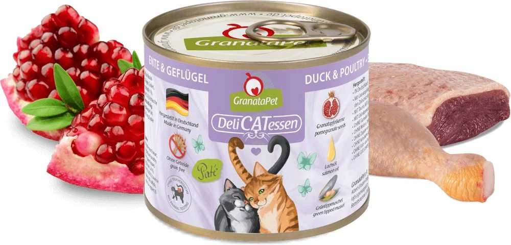 Fox4Pets Kačių Maistas - GRANATAPET DeliCATessen Antiena ir Paukštiena Drėgnas Maistas 200g Be Grūdų