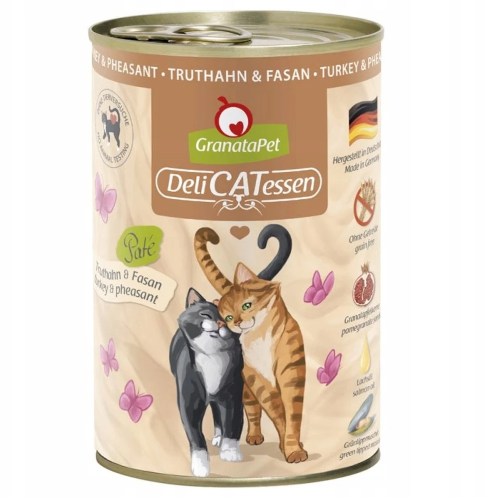 Granatapet DeliCatessen Kalakutiena ir fazanas – šlapias kačių maistas 400g