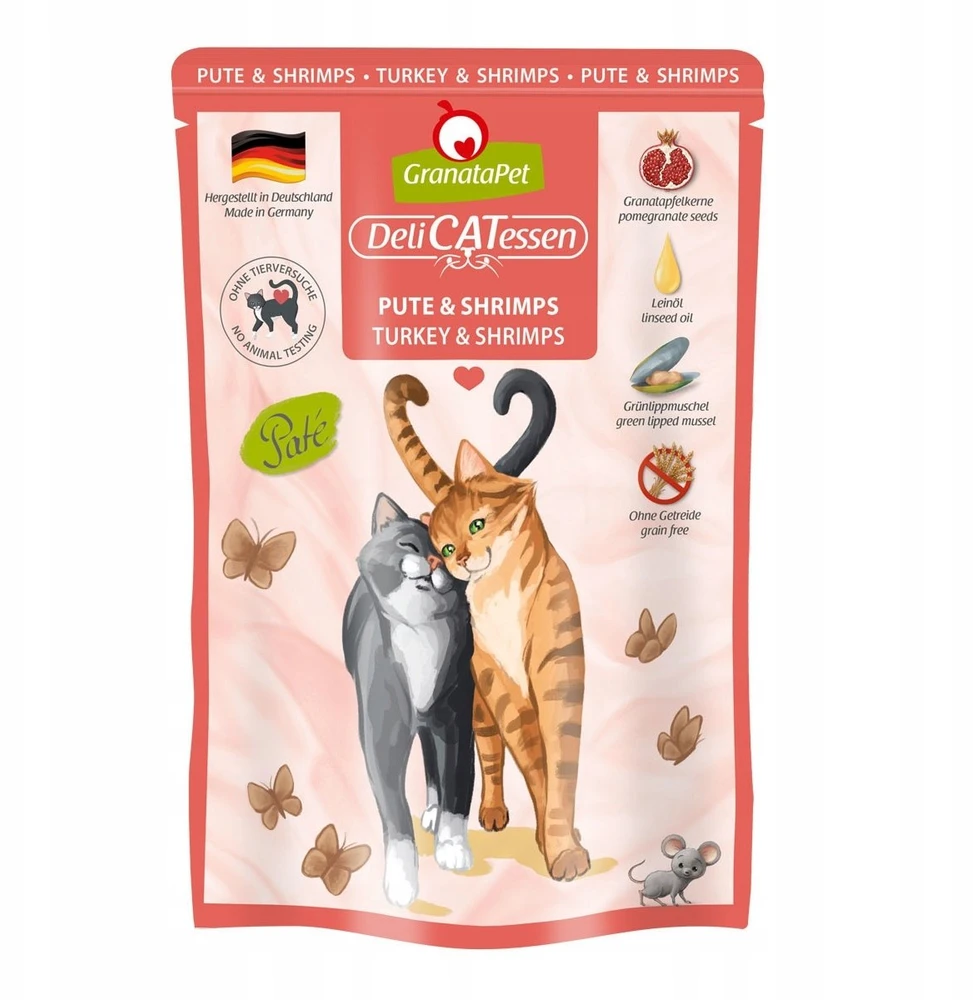 Fox4Pets Kačių Maistas - GRANATAPET DeliCATessen Turkija ir Krevetės Drėgnas Maistas 85g