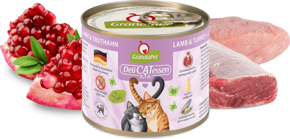 Fox4Pets Kačių Maistas - GRANATAPET DeliCATessen Aviena ir Kalakutiena Drėgnas 200g Be Grūdų