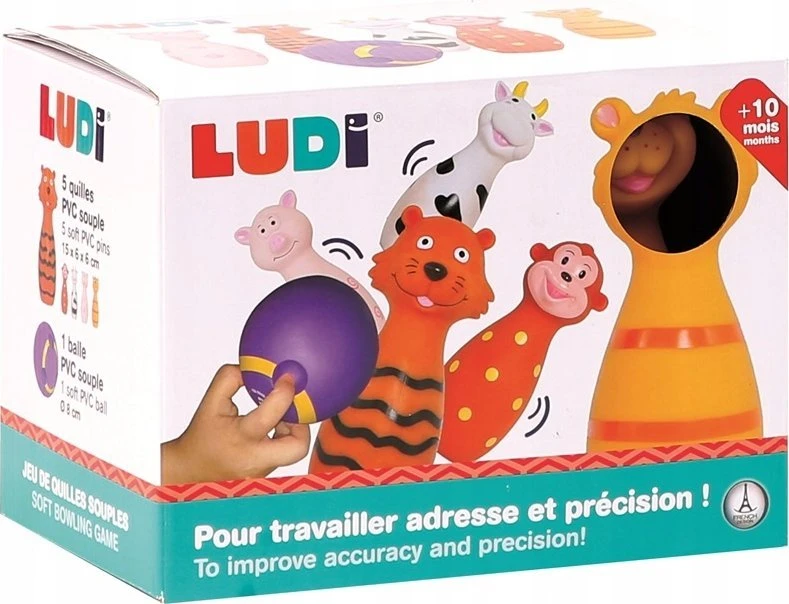 LUDI boulingo rinkinys, gyvūnai