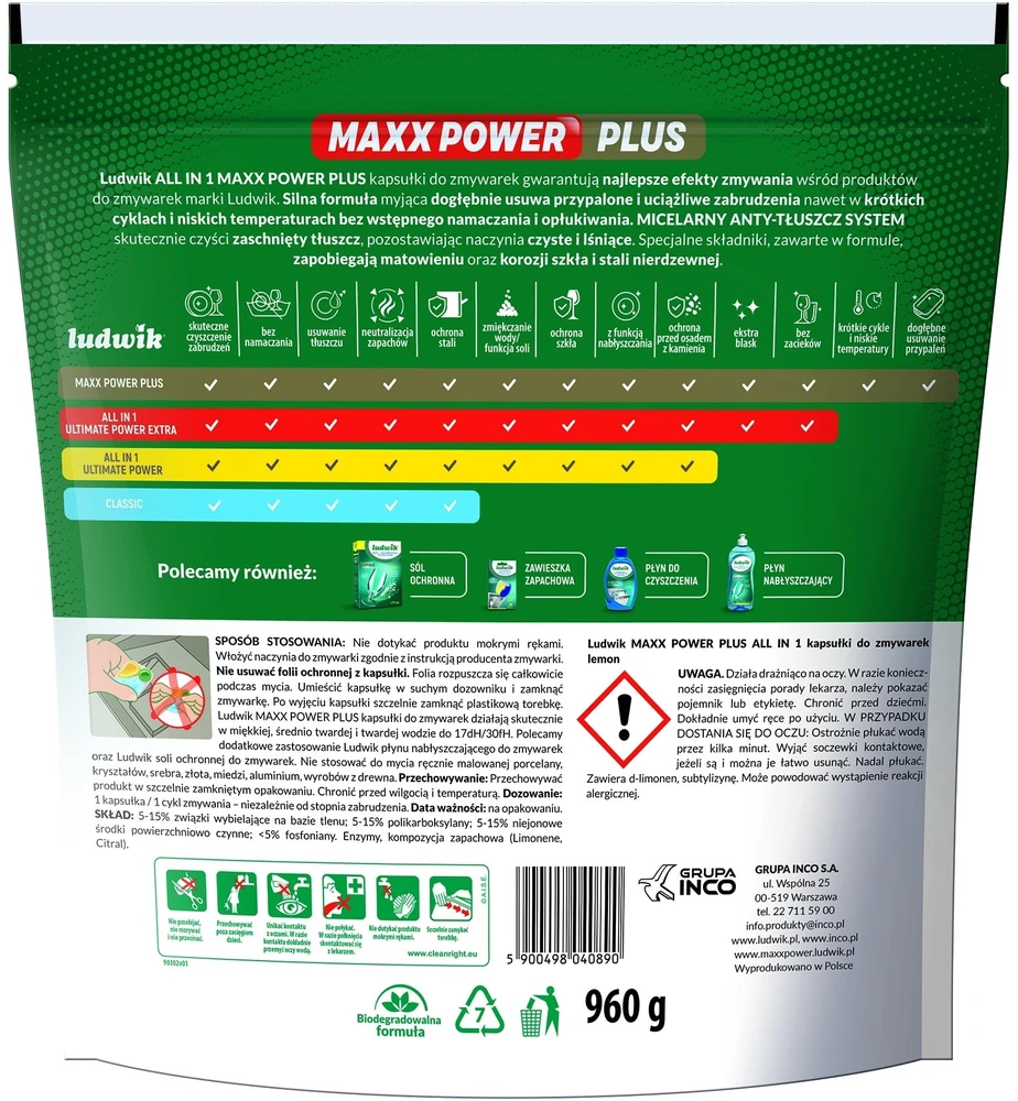 Ludwik Indaplovės kapsulės Maxx Power, 60 vnt., citrina (HG-040890)