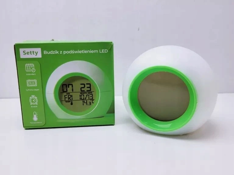 LUK Setty žadintuvas su LED apšvietimu žalias