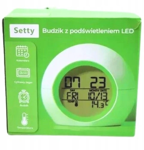 LUK Setty žadintuvas su LED apšvietimu žalias