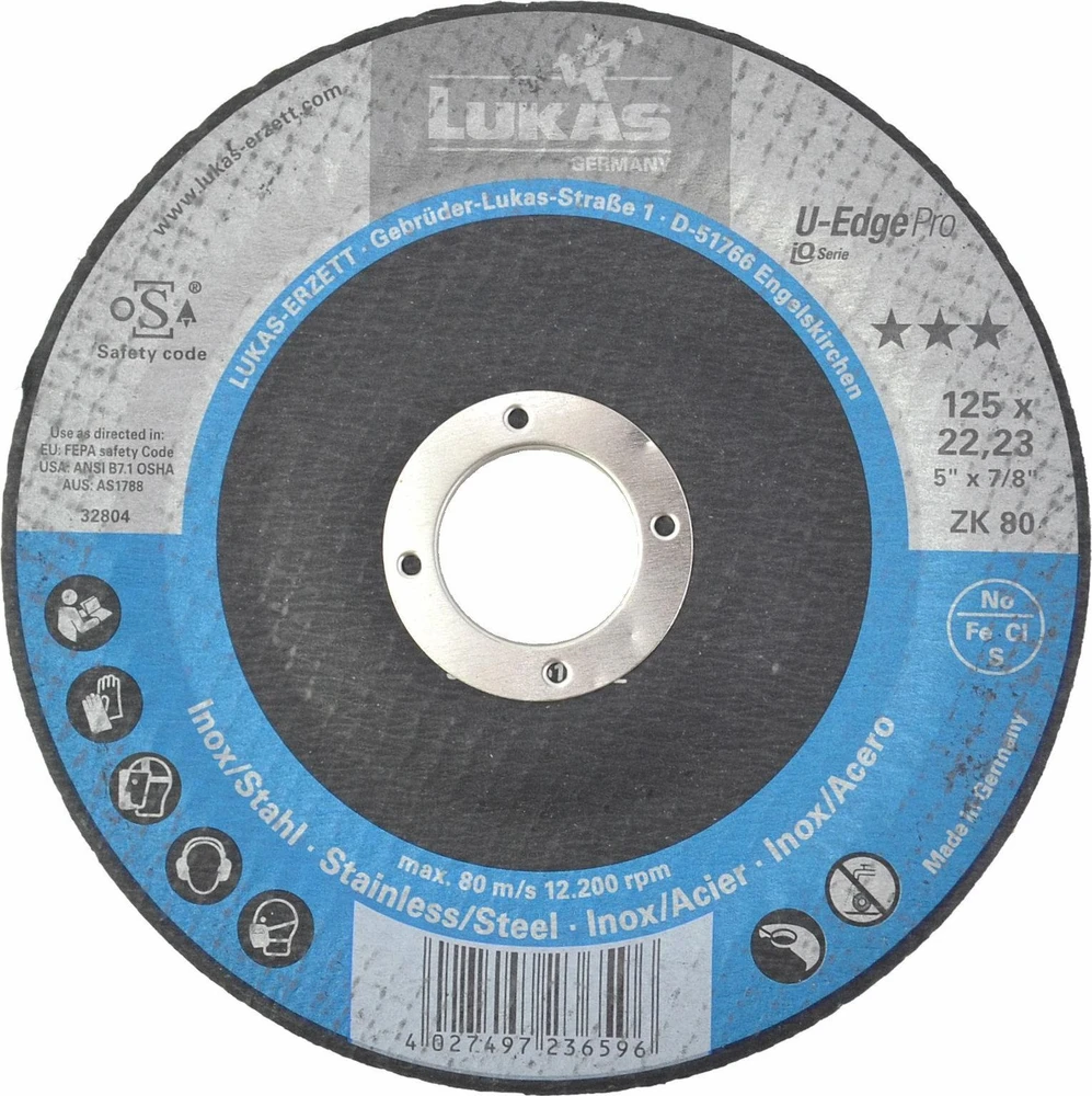 Lukas Erzett LUKAS LAMELEINIS DISKAS 125mm ZK 80 U-EDGE PRO KAMPINIS
