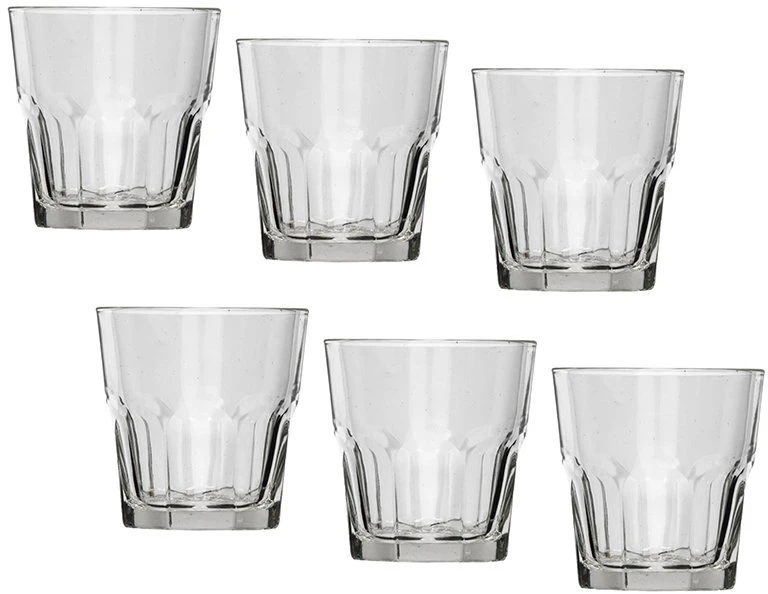 6 vnt. „Casablanca“ stiklinės 250 ml, 8,5 x 8 x 8 cm, KITCHEN&GO