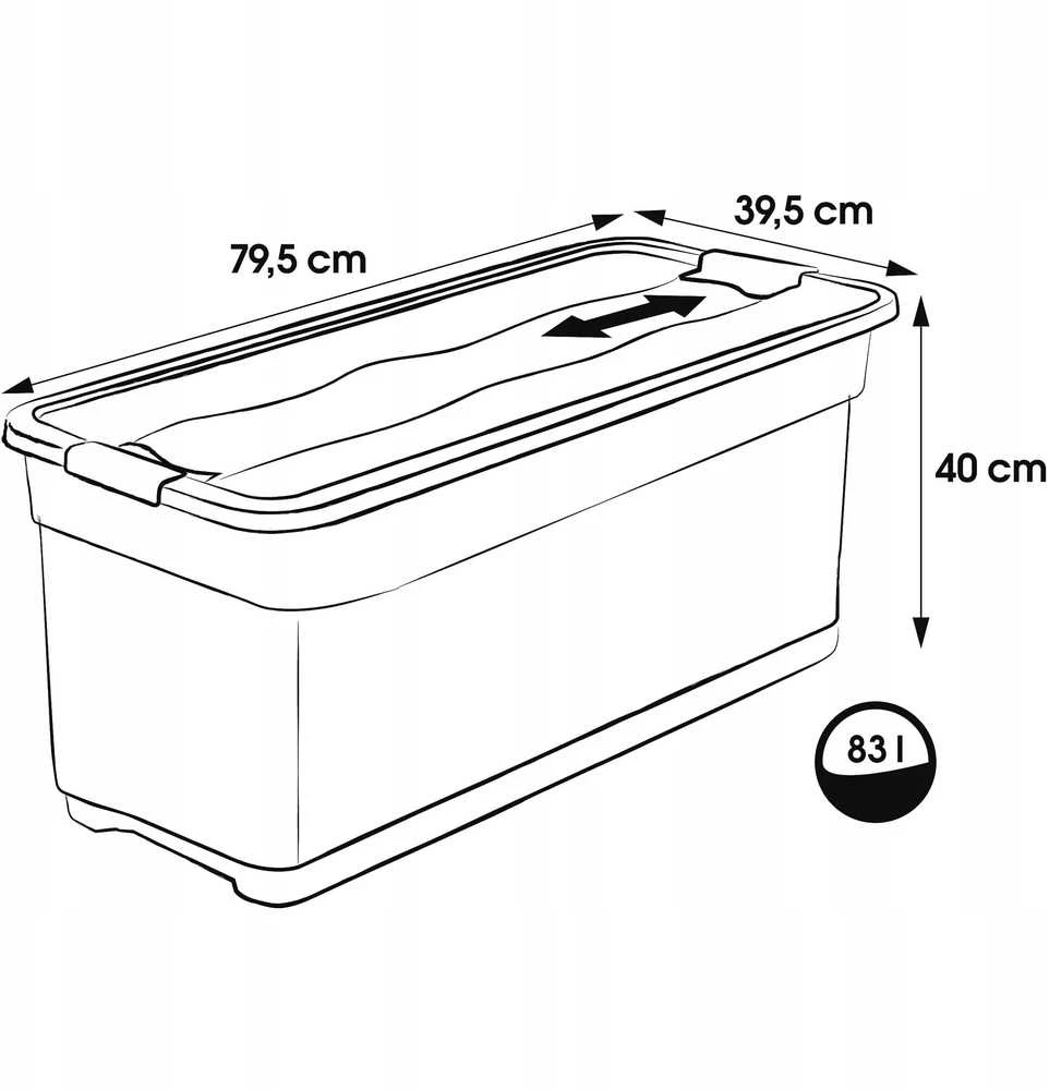 Keeeper Lumarko Basket Eckhart Juodas 80x40x40cm 83L