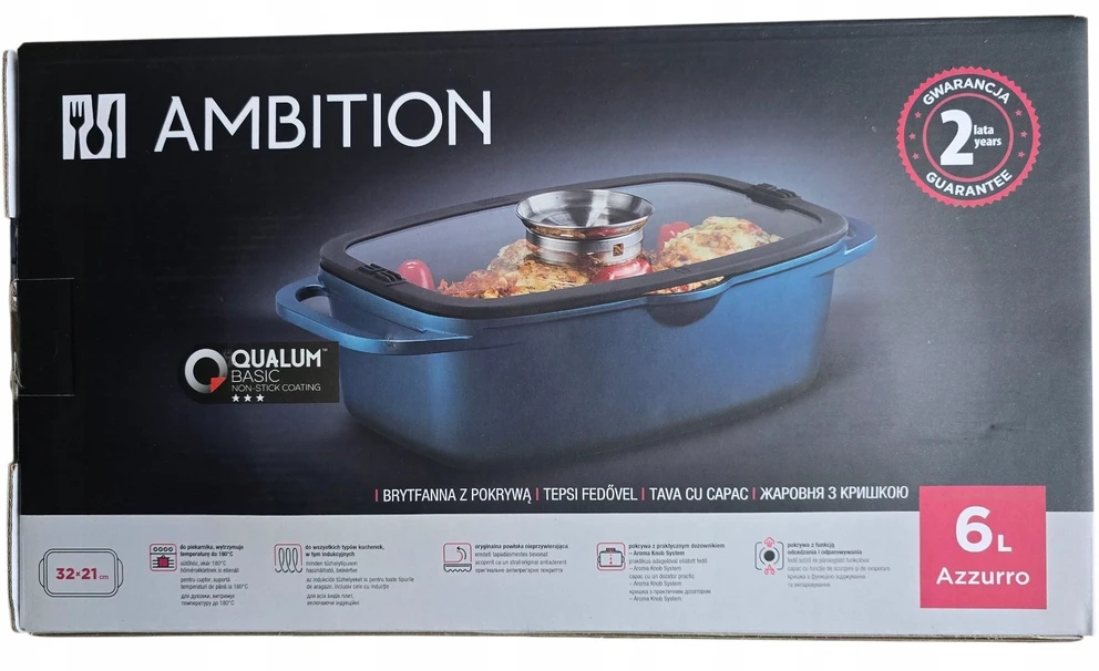 Lumarko Kepimo forma su „Qualum Basic Azzurro“ danga 32 x 21 cm AMBITION