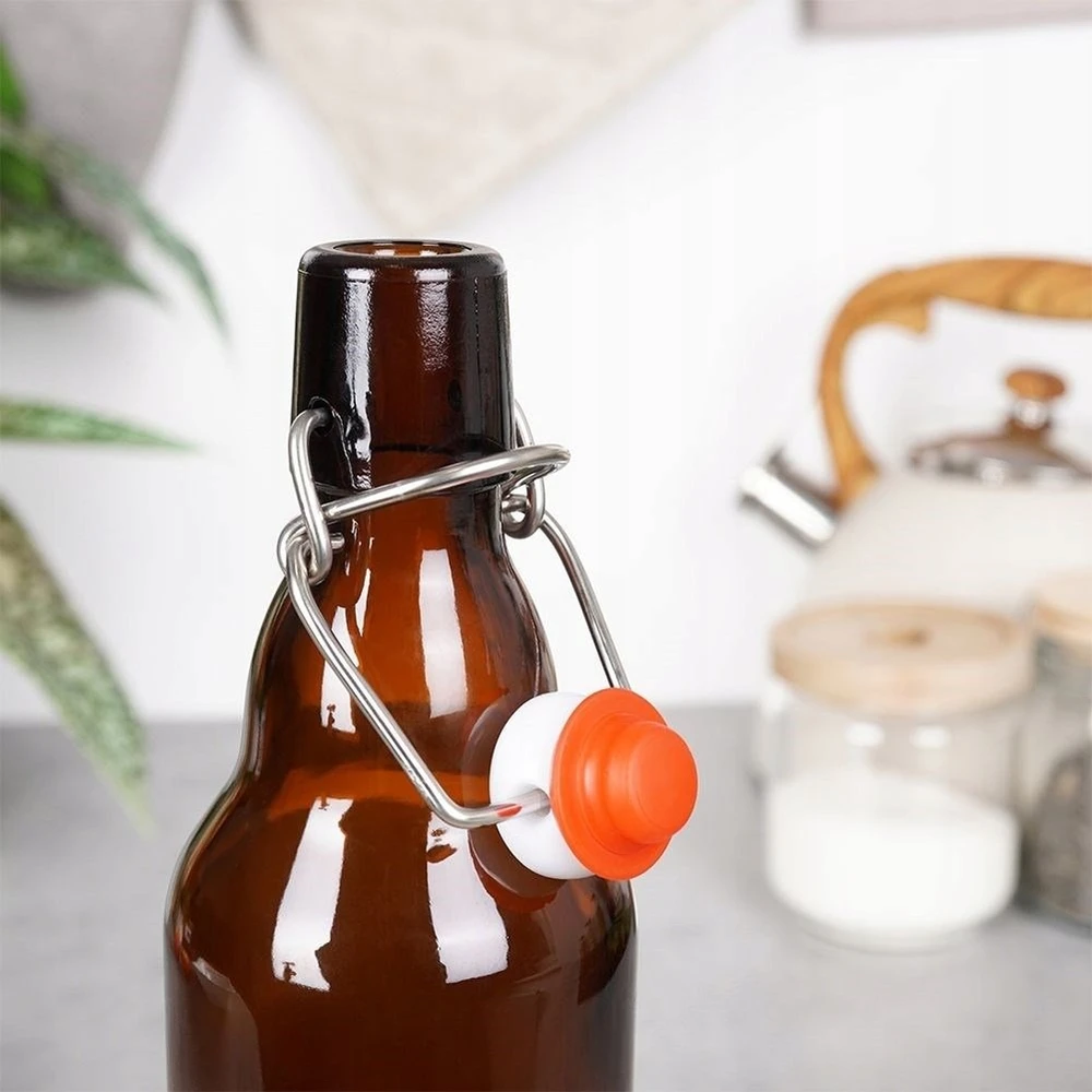 Lumarko Orion stiklinė butelka su segtuku 340 ml - tamsi