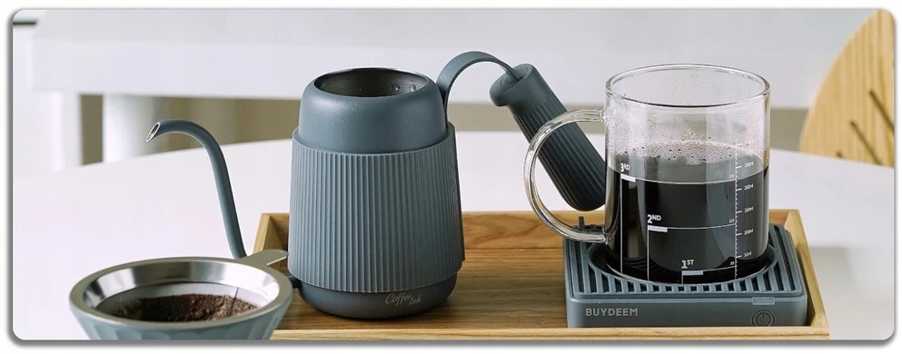Lumarko BUYDEEM „Gooseneck Pour Over Coffee Virdulys“, modelis CD2006, spalva „Ink Pilkas“