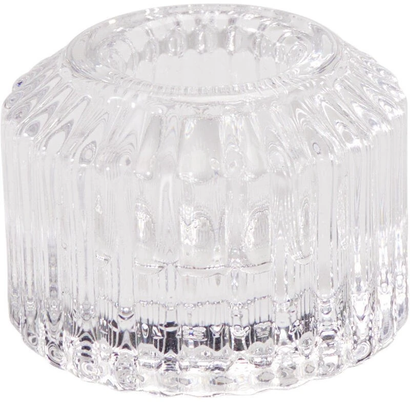 Lumarko Candle holder AC5001600. glass. 4 cm. transparent col.