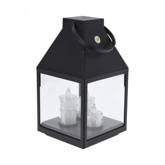 Lumarko Decoration Lantern with LED. ANX000890 25 cm. 13.5 cm. juodas
