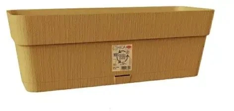 Stefanplast gėlių dėžutė su padėklu Ethica 50x18x17cm garstyčių geltonumo