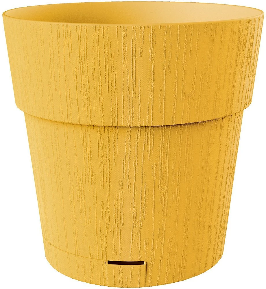 Stefanplast Gėlių vazonas su padėklu Ethica Ø40x39cm garstyčių geltonumo