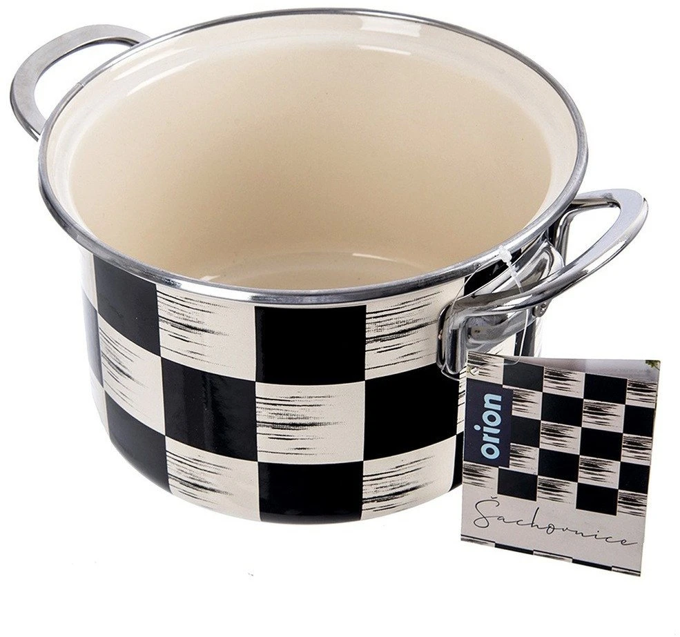 Orion Emailliuotas puodas 18 cm 2 L ŠACHBRETT