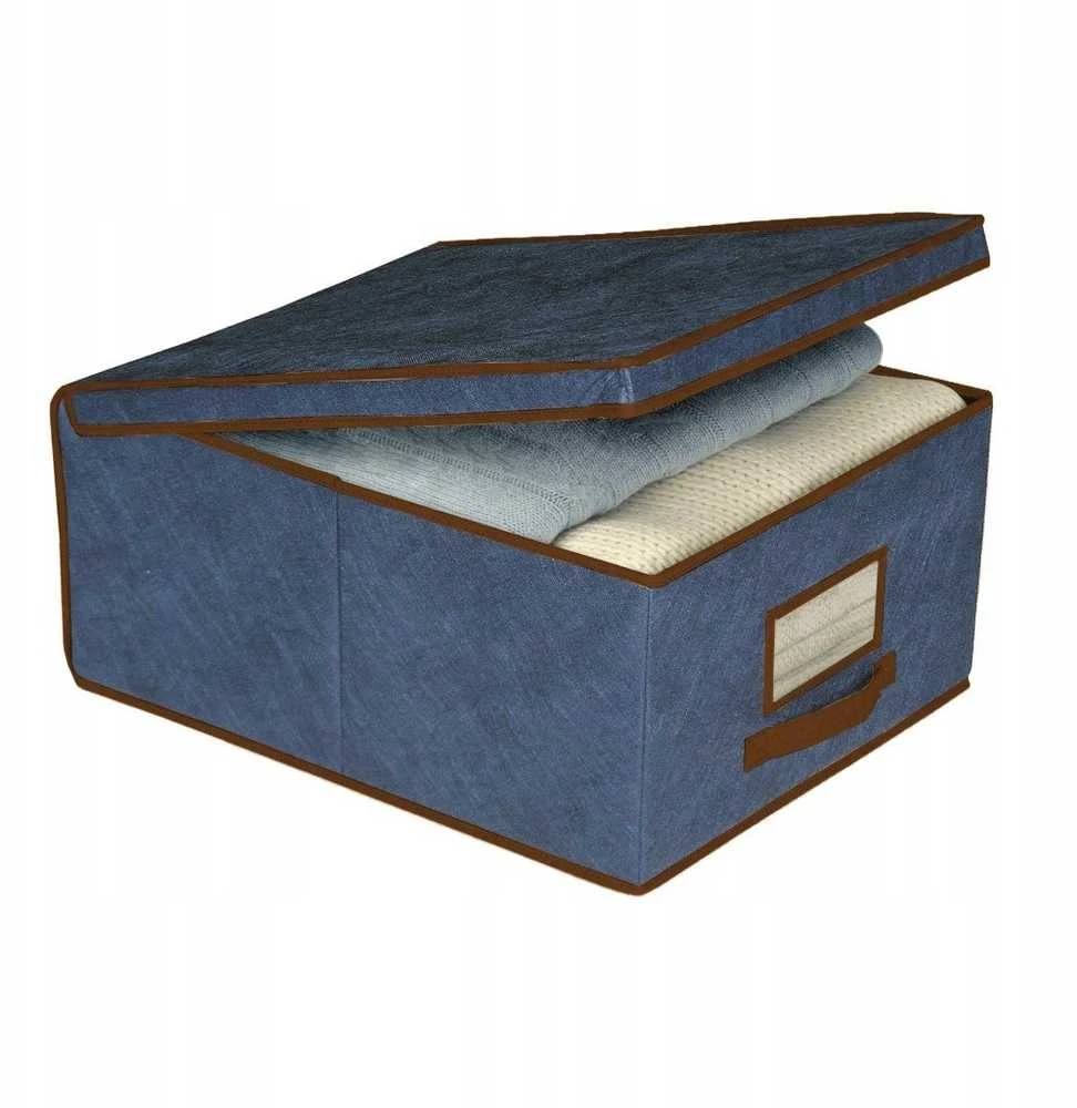 Lumarko ORDINETT Box fabric 48x36x19cm Mėlyna