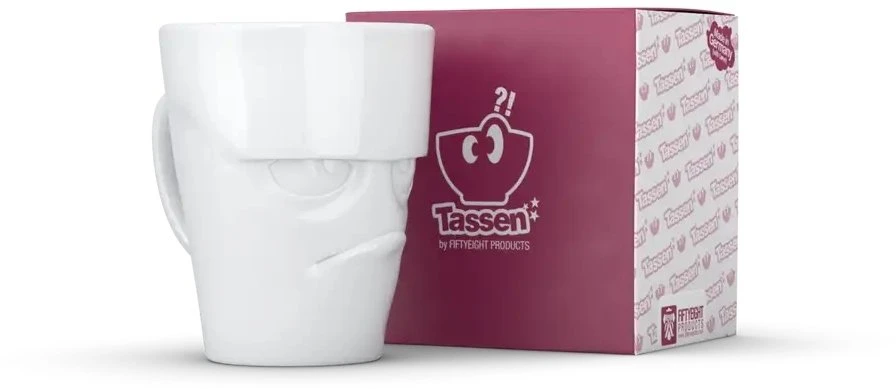 Lumarko FIFTYEIGHT kubek su laikikliu 350ml szorstki balta
