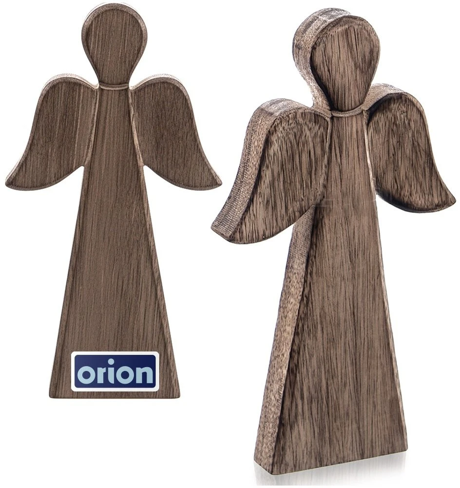 Lumarko Orion medinė figūra angelas 24 cm - natūralaus mango medžio