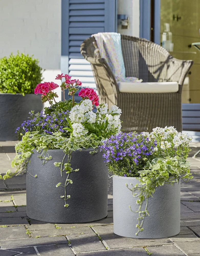 Lumarko FLOWERPOT PLASTIC 130/50 STONY Pilkas D50