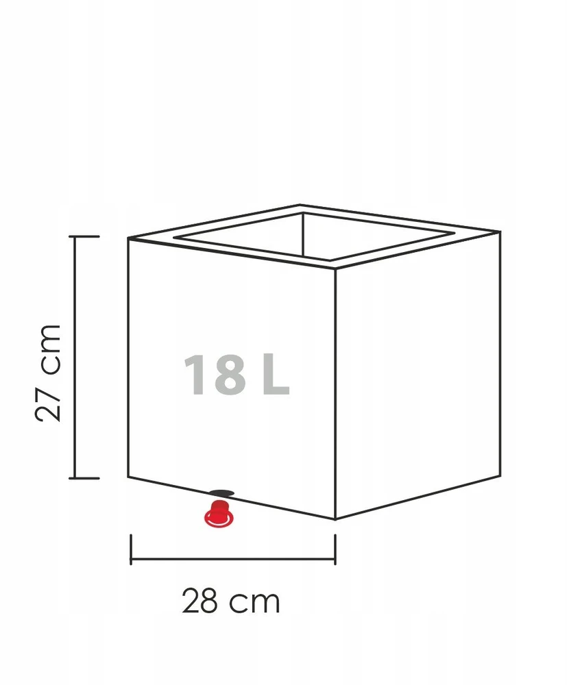 Lumarko FLOWERPOT PLASTIC 246/30 STONY Juodas D30