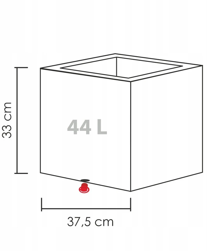 Lumarko FLOWERPOT PLASTIC 246/40 STONY Juodas D40