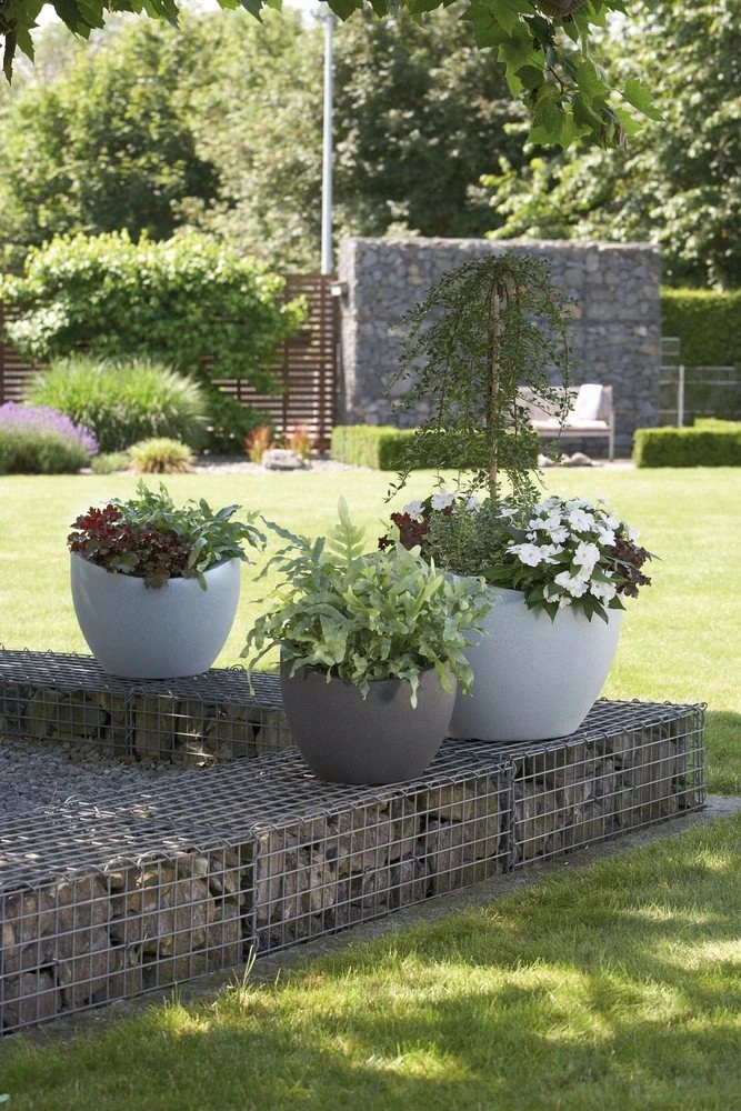 Lumarko FLOWERPOT PLASTIC 250/50 STONY Pilkas D50