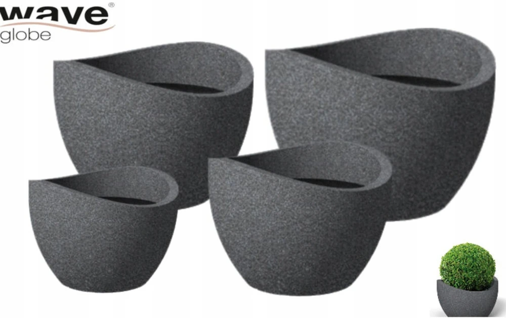 Lumarko FLOWERPOT PLASTIC 250/50 STONY Pilkas D50