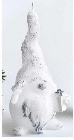 Mondex GNOME figūrėlė žvakė 8x15cm parafino balta