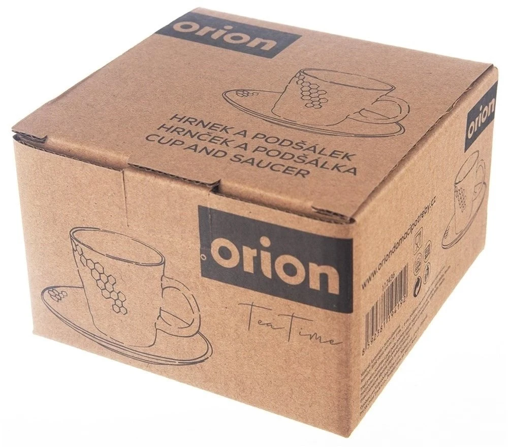 Lumarko Orion Espresso kavos puodelis su lėkšte 95 ml juodas